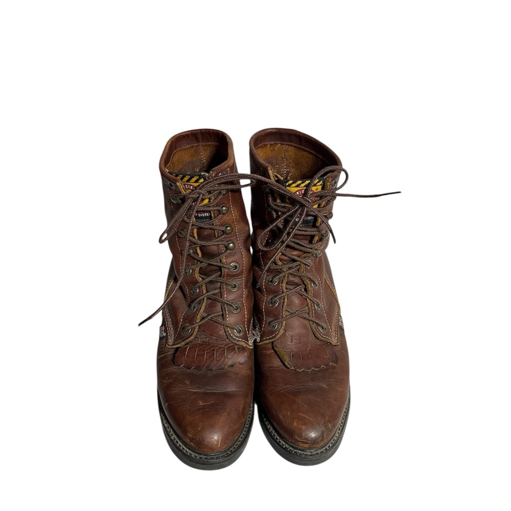 Justin Boots Dark Brown Men's Lace-Up Boots